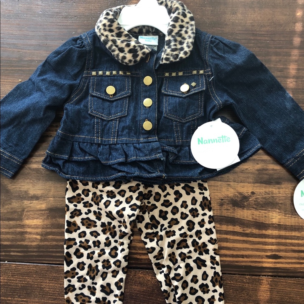 Denim Jacket and Matching Cheetah Pants